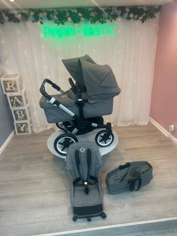 Bugaboo donkey 3 duo silver frame full grey melange