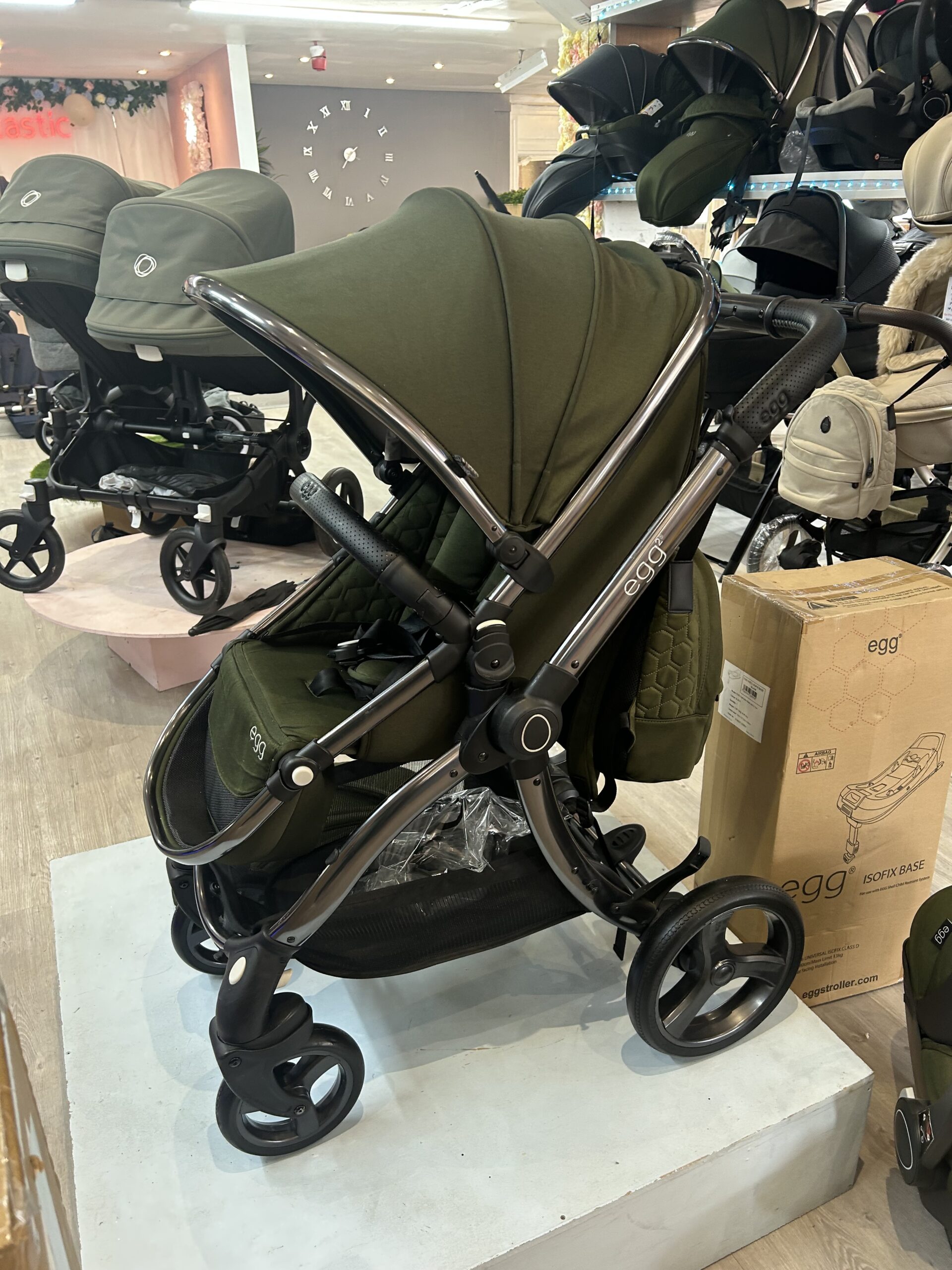 Egg2 Full Bundle Olive Green Pram Tastic